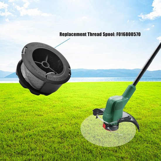 Vervangende Trimmer Spoel 1.6mm 6m voor Universele Grasmaaier - 4 Spoelen, Geschikt voor Grastrimmers, Tuingereedschap en Gras Snijden — afbeelding 2