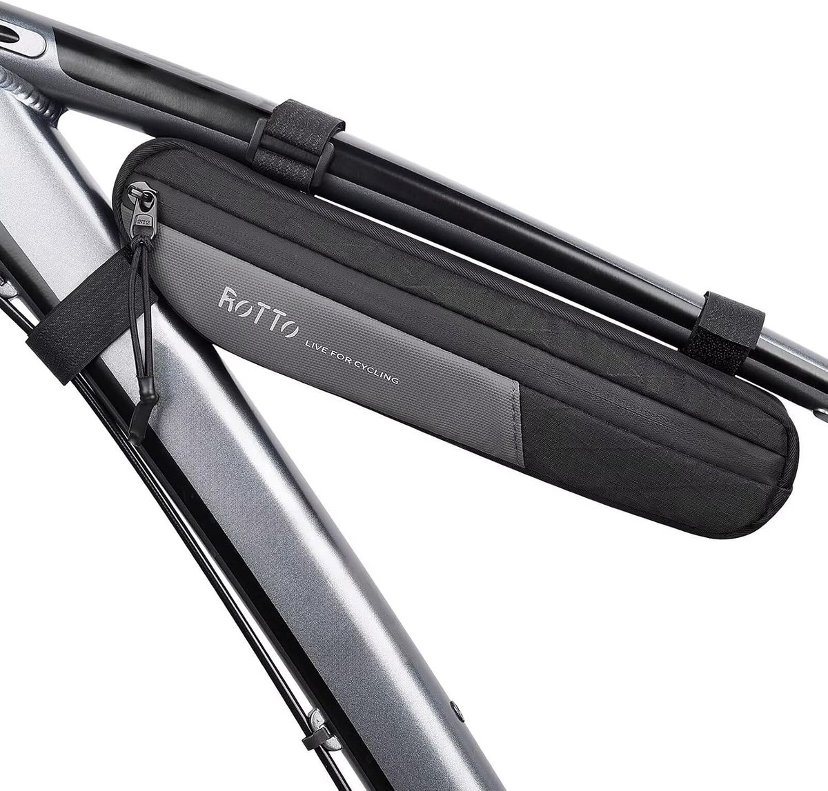 Fietsframe Tas voor Onder de Bovenbuis met Mesh Pocket - 1.2L Geschikt voor MTB en E-Bike