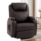 Relaxfauteuil - Relaxzetel - Relaxstoel - Fauteuil - Stoel - Met armleuning - Voor één Persoon - Donkerbruin