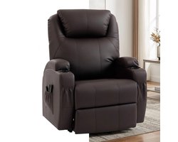Relaxfauteuil - Relaxzetel - Relaxstoel - Fauteuil - Stoel - Met armleuning - Voor één Persoon - Donkerbruin