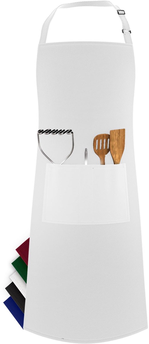 Kookschort waterdicht - verstelbare lange banden - 3 praktische zakken - ideaal voor BBQ en keuken - ShopVlot