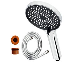 Besjaar Douchekop met Slang - Douchekop - Regendouche - Wellness - 3 Sproeistanden - Hoge Druk - Betere Huid - Handdouche - Luxe Moderne Handdouche - Chrome