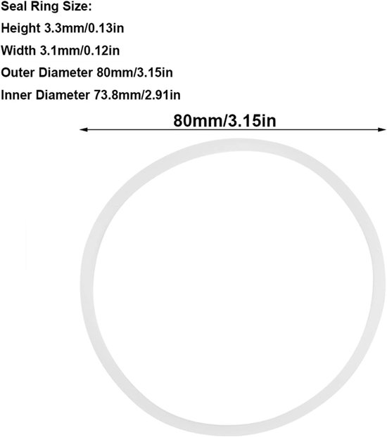 Vervangingsrubberringen voor juicers - O-ringen en afdichtingen voor blenders en sapcentrifuges (3 stuks) — afbeelding 4