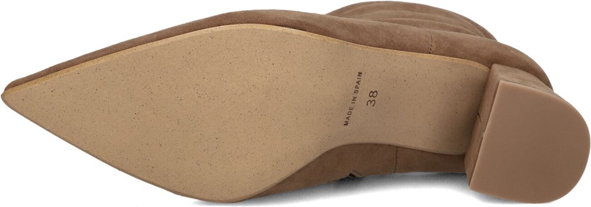 Notre-V 2478c Enkellaarsjes - Enkelboots met rits - Dames - Camel - Maat 38