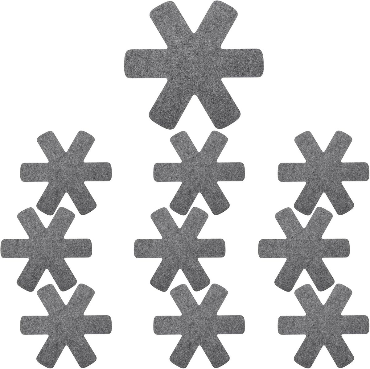 Set van 10 Vilt Onderzetters voor Pannen en Potten, Antislip, Krassenbestendig en Bescherming voor Keukenaccessoires (20 cm)