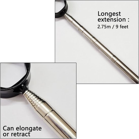 Telescoop Golfbal Retriever van Aluminium 280cm - Efficiënte Water Golfbal Picker en Accessoire voor Golfspelers — afbeelding 2