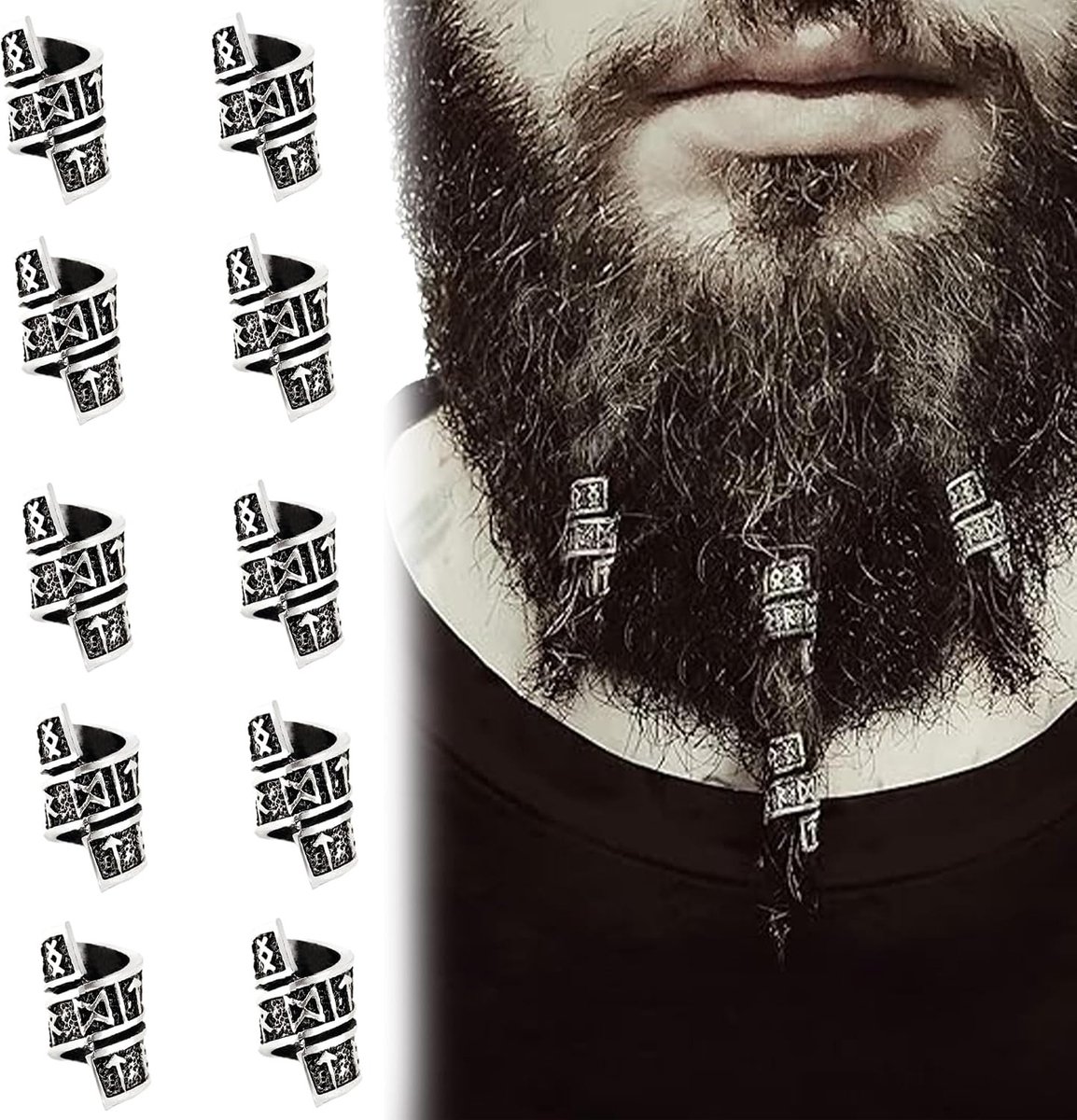 Dreadlock en Viking Haaraccessoires: Beads voor Baard en Haar, Nordic Stijl, DIY Sieraden voor Mannen en Vrouwen