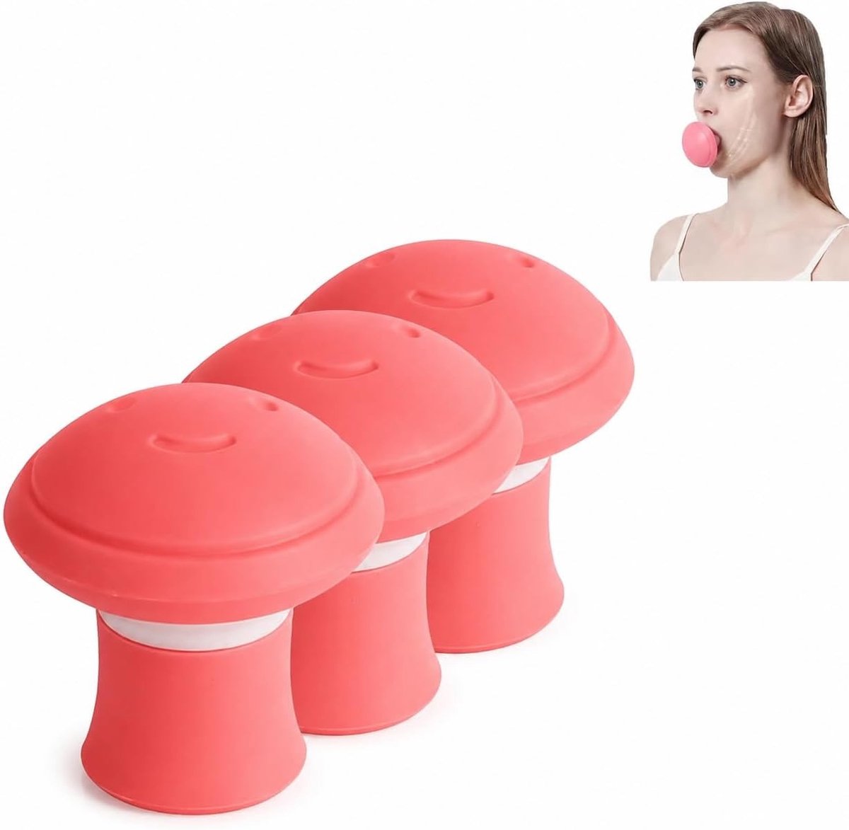 Set van 3 Kaken Trainer voor Spiertraining van Gezicht en Kaak – Oefenapparaat tegen Dubbele Kin – Herbruikbare Silicone Fitness voor Gezicht en Nek