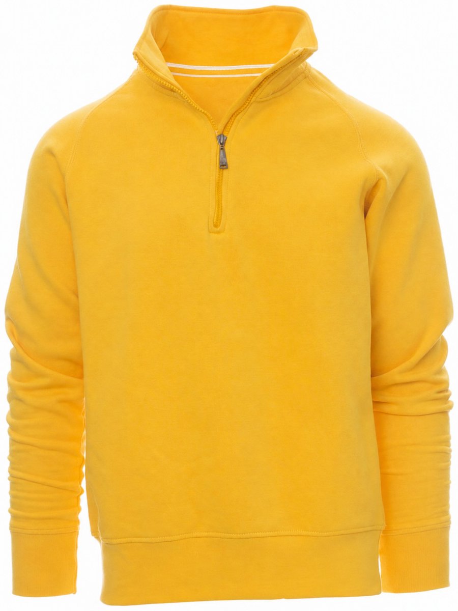 Half Zip Trui Heren - Sweater Heren - Geel - Schipperstrui Heren - Maat 3XL