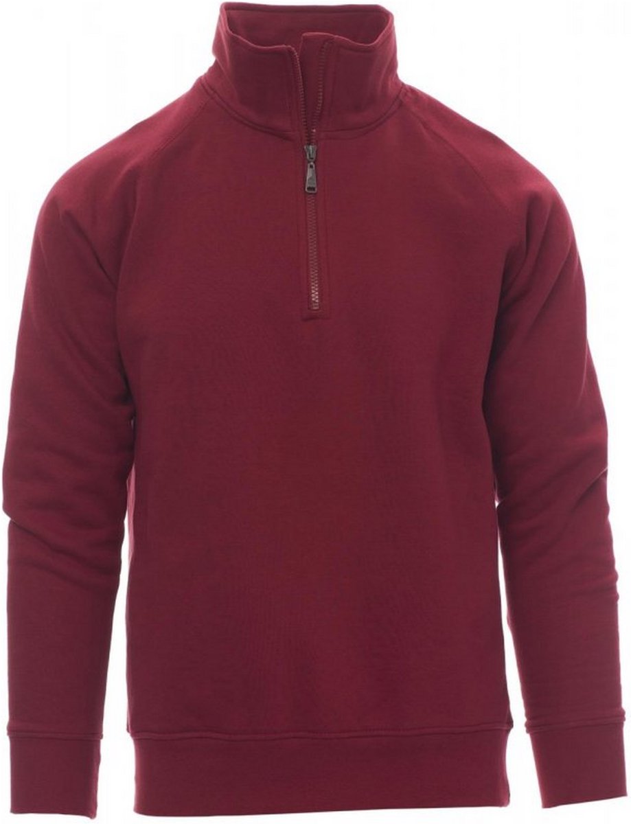 Half Zip Trui Heren - Sweater Heren - Bordeaux - Schipperstrui Heren - Maat M