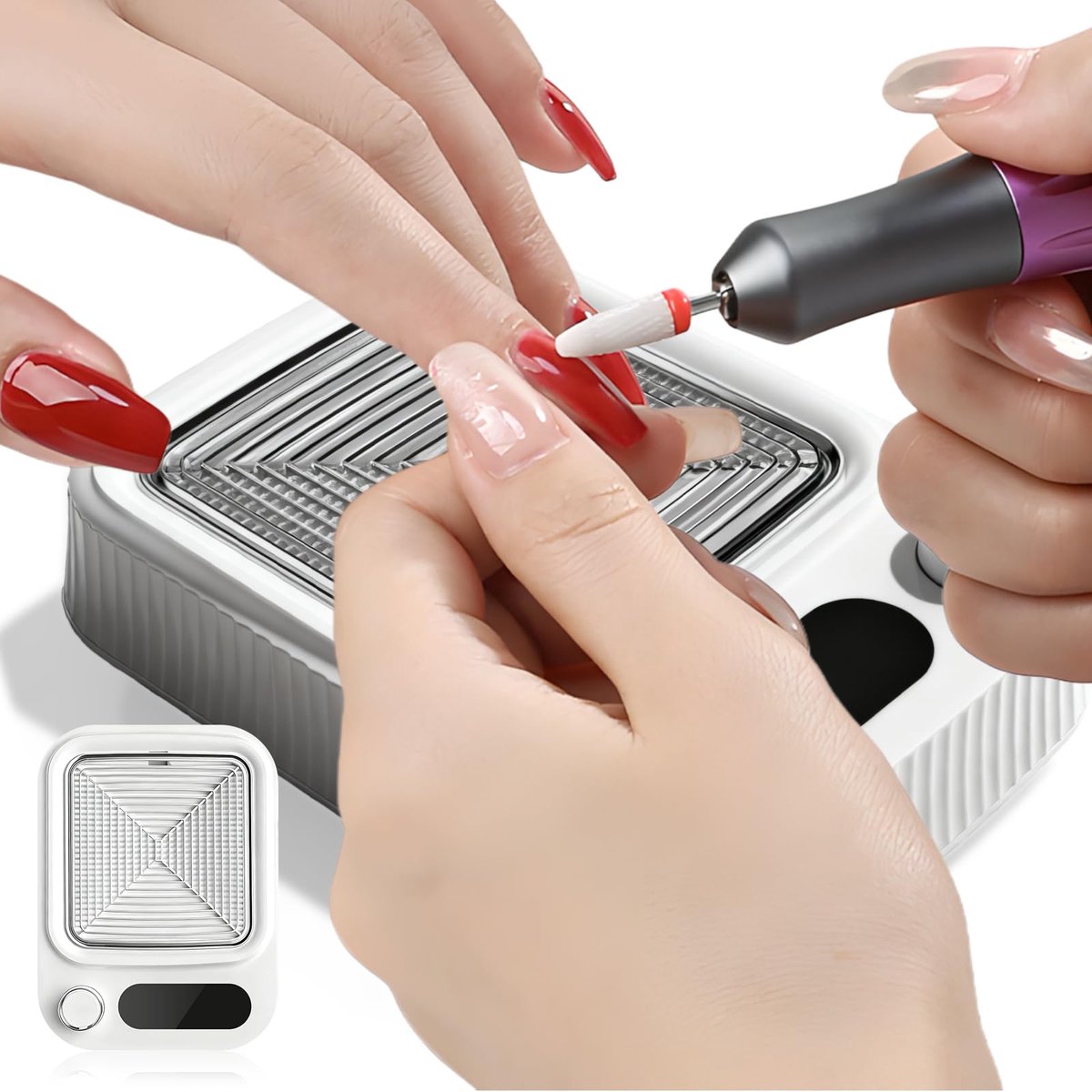 Nagelstofzuiger 80 W - professionele nagelstofzuiger - met filter - krachtige afzuiging voor manicure - ShopVlot