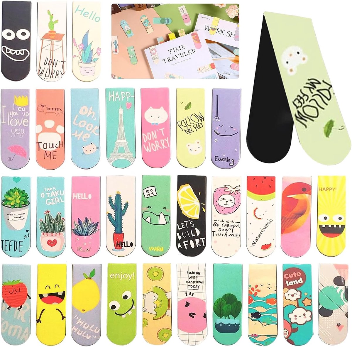 Magnetische Boekenleggers voor Kinderen - 30 Stuks - Perfect voor Studenten, Leraren en Thuisgebruik