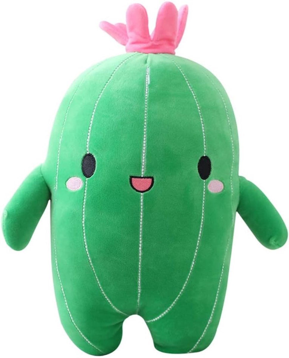 Schattig en Zacht Cactus Kussen met Glimlachend Gezicht - Creatieve Decoratie en Verjaardagscadeau voor Kinderen en Jongens en Meisjes