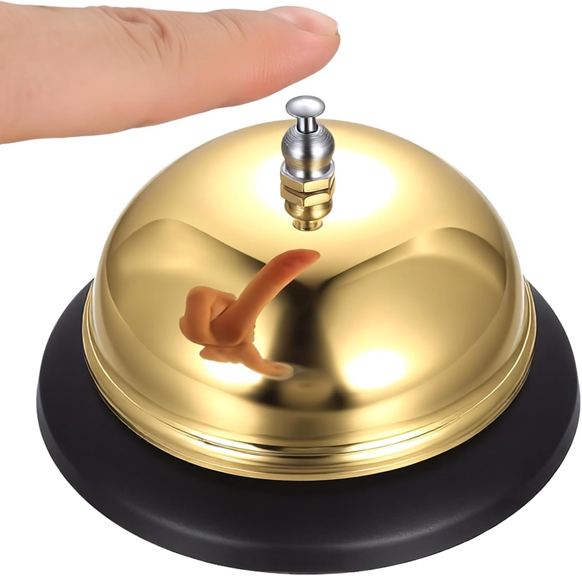 Metalen klok met handbel - stijlvolle wanddecoratie - perfect voor ontvangst - ShopVlot