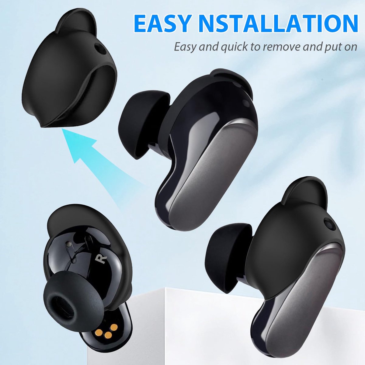 Oordopjes voor Bose QuietComfort Ultra - antislip siliconen sportvleugeltips - wasbare ooraccessoires - ShopVlot
