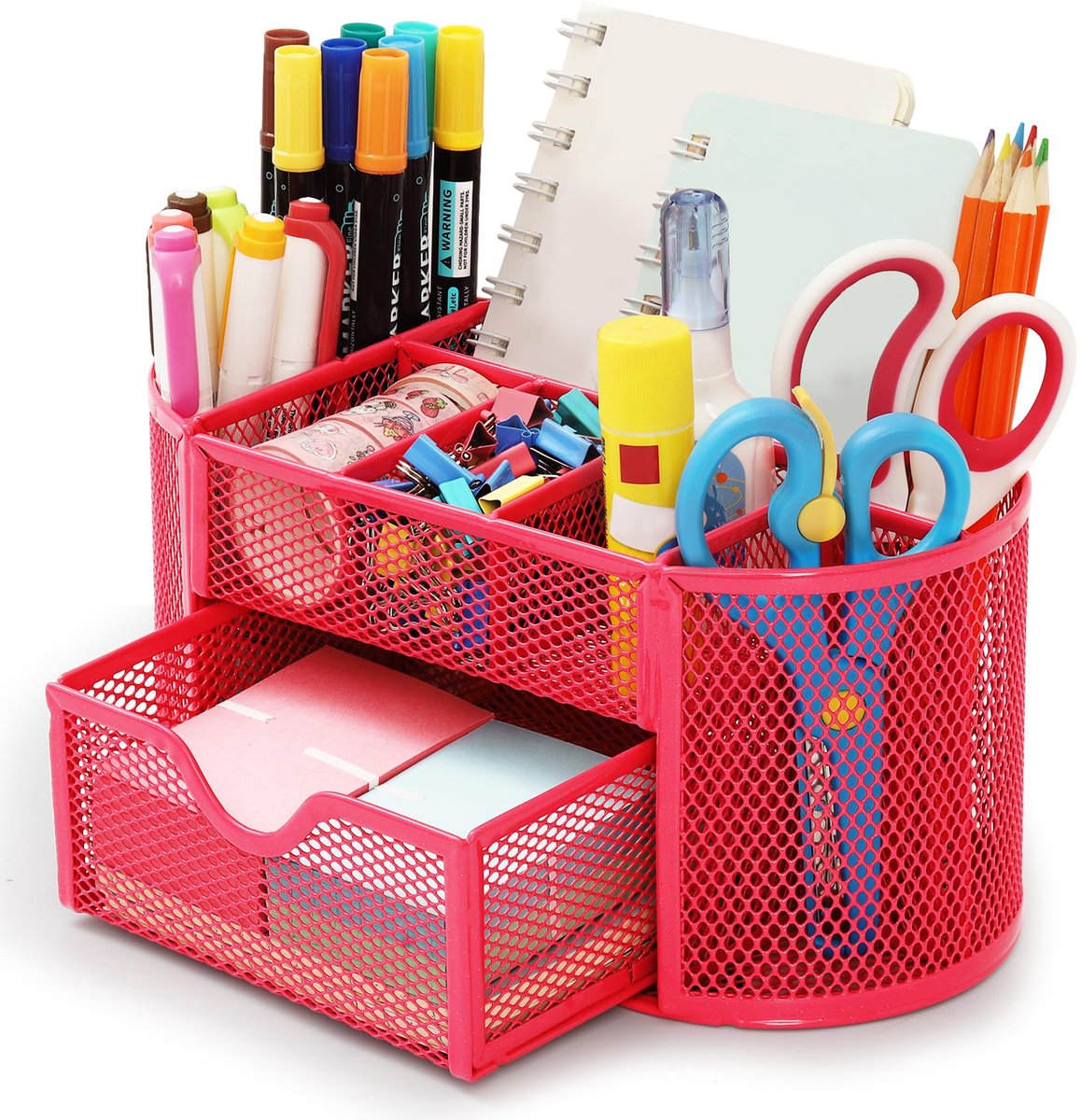 Bureau Organizer met Laatjes en Pennenbak - Antislip Metalen Desktop Organizer - ShopVlot