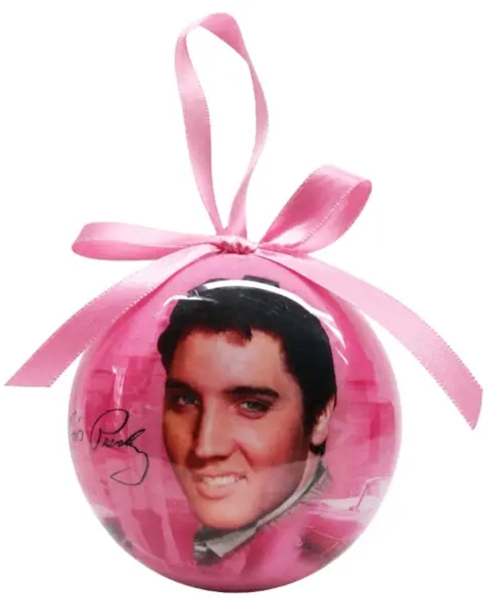 Elvis Presley Kerstbal – Roze