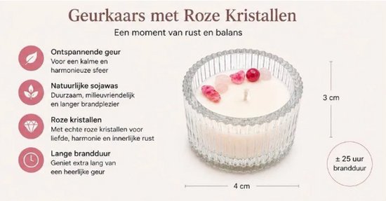 Kristalkaars Babyflesje - Handgemaakte Geurkaars met Kristallen - Babyshower & Kraamcadeau van Oh My Goodies! — afbeelding 4