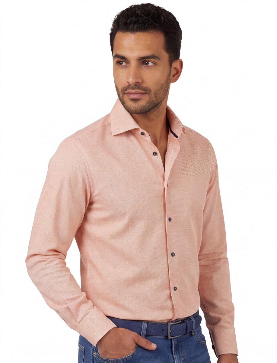 Ledub casual overhemd roze