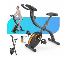 MERACH Opvouwbare Hometrainer - Compact en Stil - 16 Niveaus Magnetische Weerstand - LCD-scherm - Tabletsteun - Huishoudelijk Gebruik