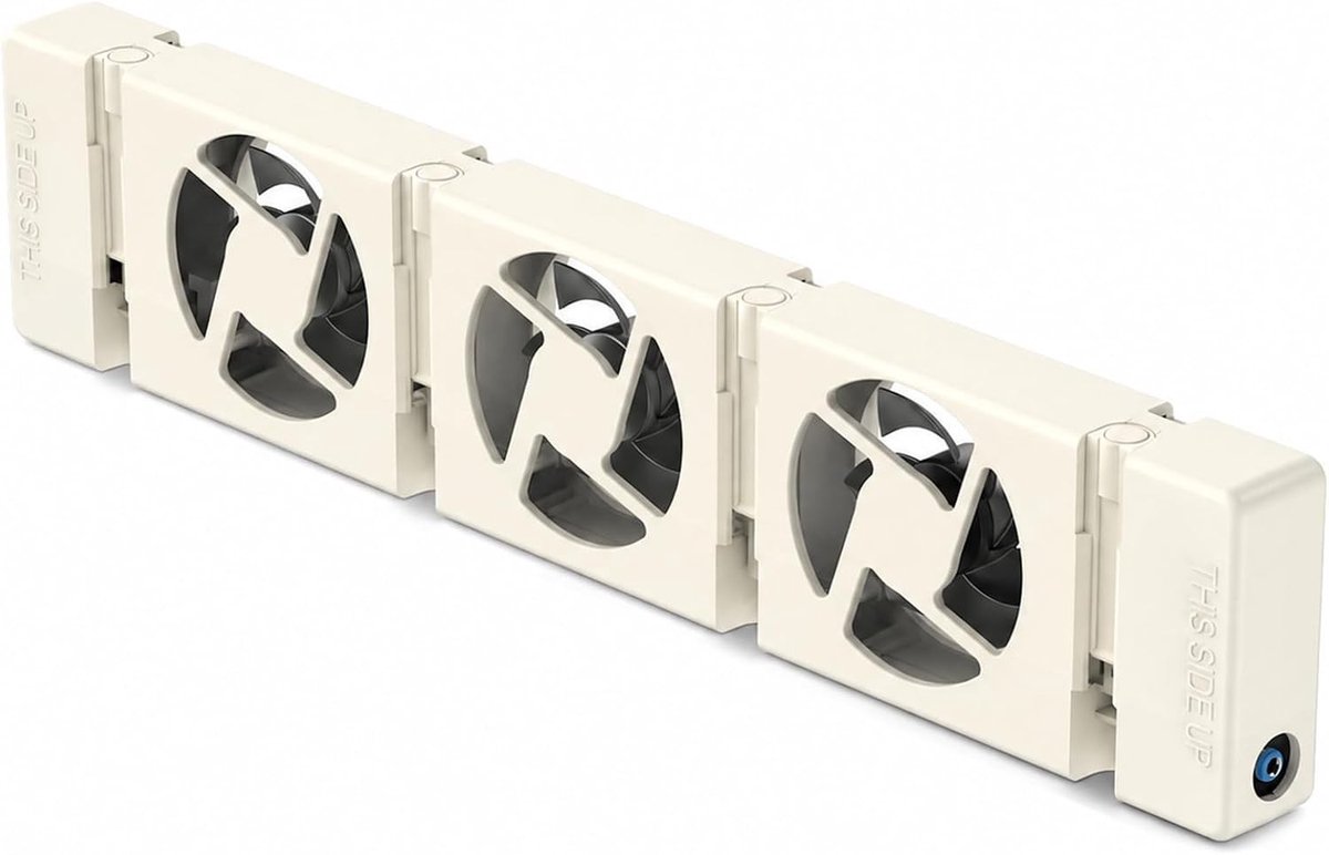 Radiatorventilator met Temperatuursensor - Zwart - 1 stuk - Energiezuinig en Stil - Voor Efficiënte Warmteverspreiding