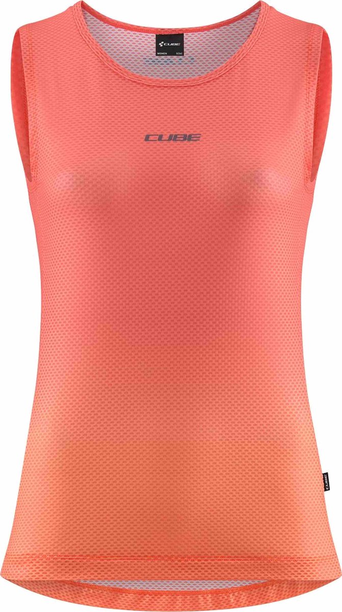 CUBE Fietsshirt WS BASELAYER SHIRT MESH SLEEVELESS CORAL S (36)