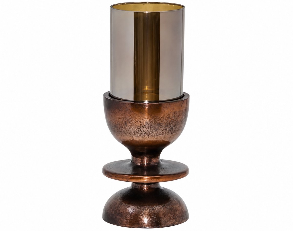 Colmore by Diga-Windlicht-Fabian-Metallic Brown- 19x45 cm