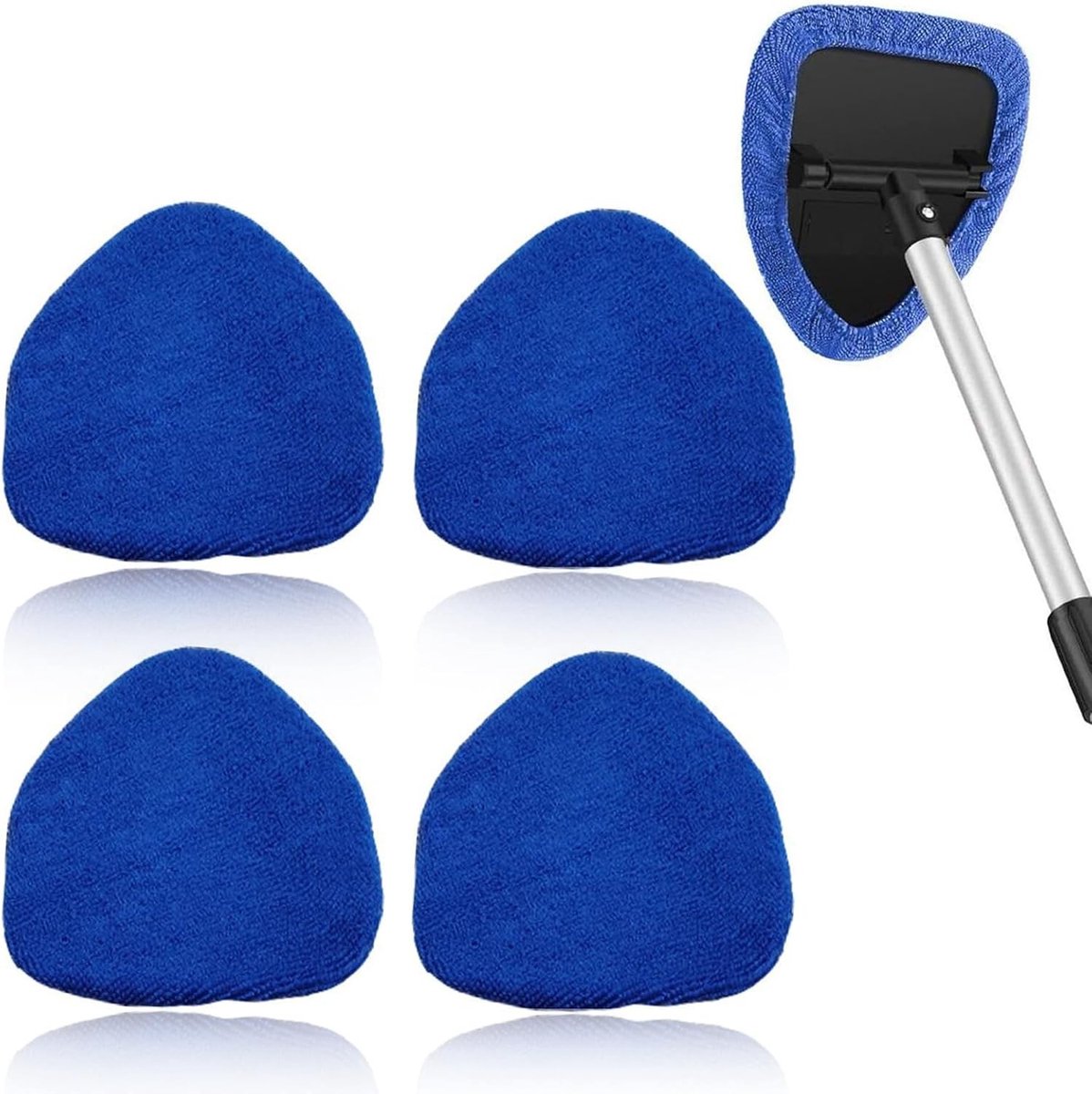 Set van 4 Microvezel Vervanghoezen voor Telescoop Raamreiniger - Effectieve Ramen Schoonmaken Accessoires
