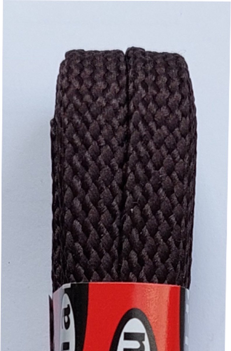 Marla Veter - Donker Bruin - Plat - Lengte 180 cm - Breedte 7 mm - Schoenveter