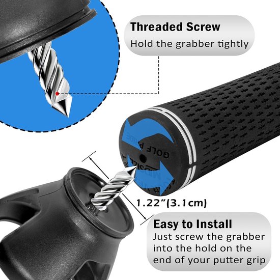 3-Prong Golfbal Retriever met Grip en Zuignap - Handige Pickup Tool voor Golfsport, 4 Stuks, Ideaal voor Golfers en Back Saver — afbeelding 3