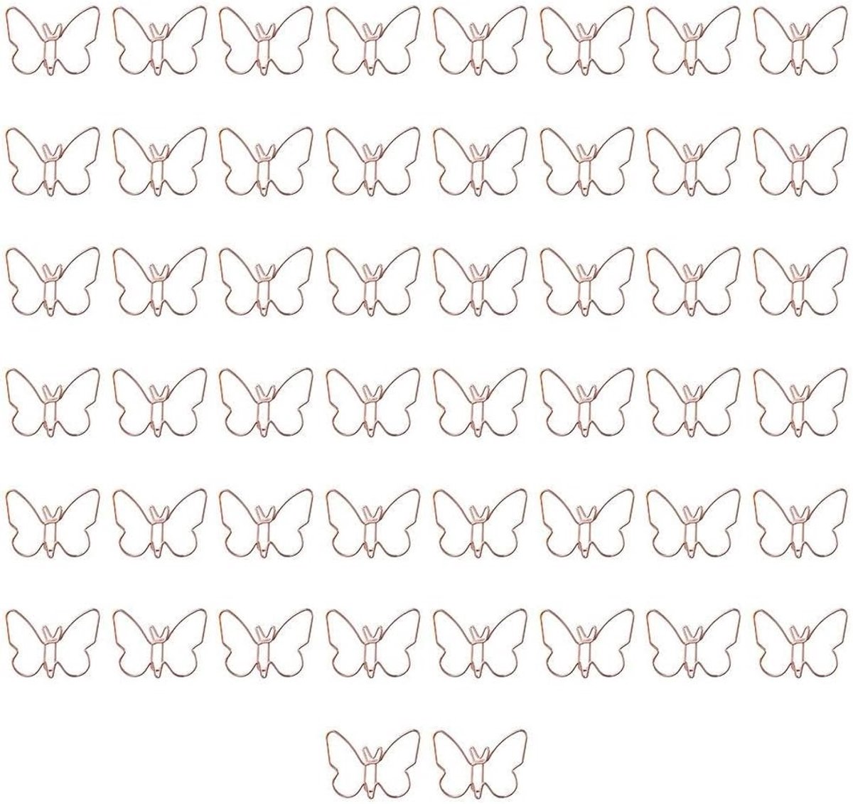 Schattige vlinder paperclips - 50 stuks kleurrijke bladwijzerclips voor kantoor en schoolgebruik