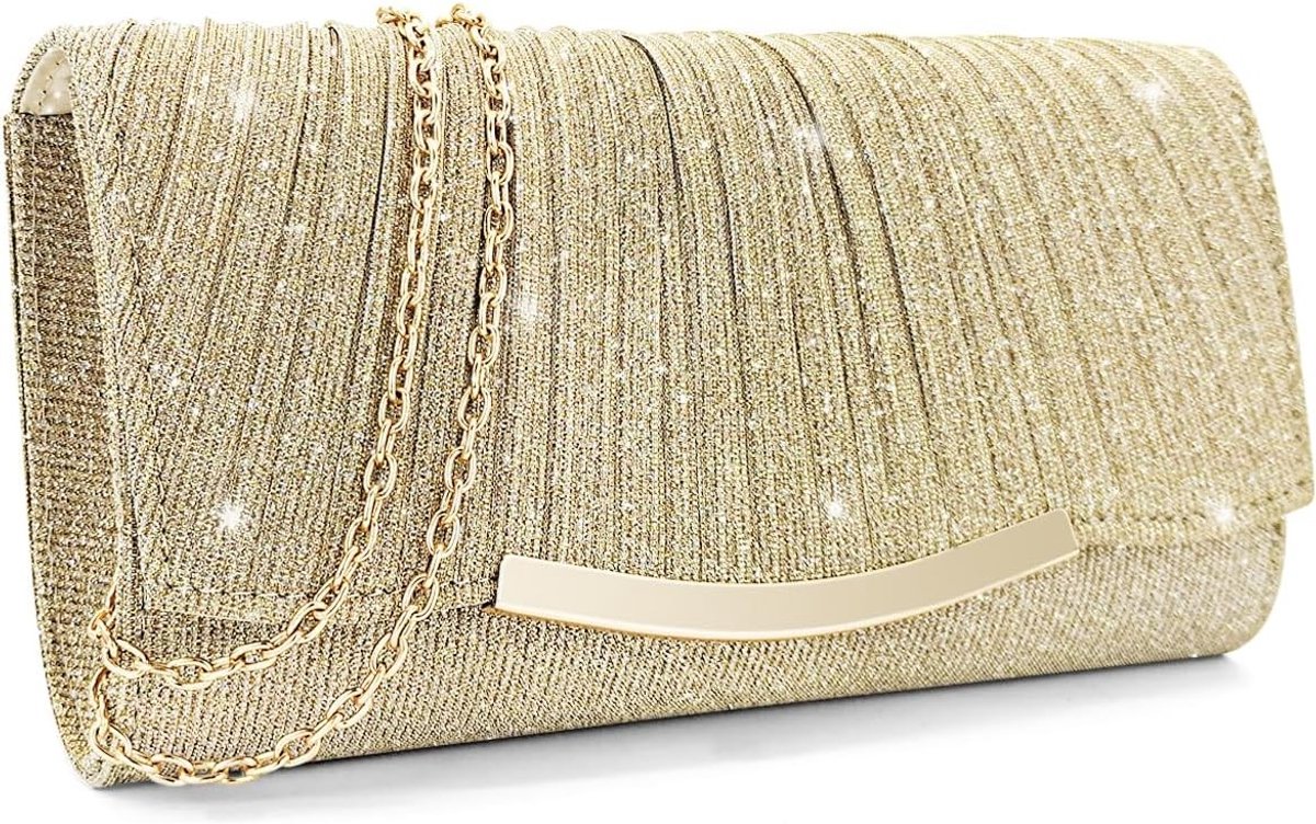 Elegante Avondtas voor Dames met Verwijderbare Ketting, Sequins en Glitter voor Bruiloften en Feesten