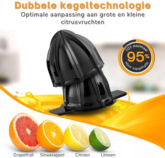 SNJY® Sinaasappelpers - Citruspers - Fruitpers - 40 W - 700ML - Zwart van SNJY — afbeelding 4