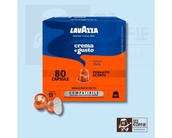 Lavazza Nespresso compatibel - Crema e Gusto FORTE 80 Koffiecups - Italiaanse koffie, 80 kopjes