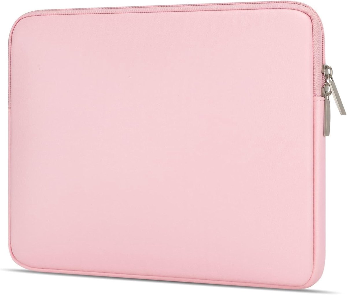 Dunne en waterdichte laptop sleeve voor 14 inch notebooks, beschermende leren tas, roze kleur, ideaal voor MacBook en Chromebook