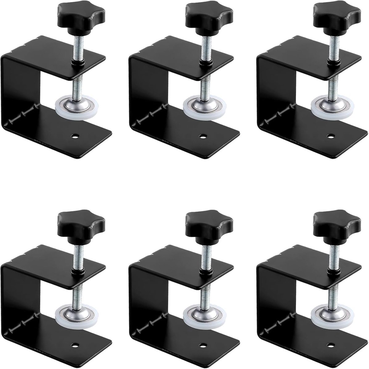 6pcs 80x50mm Drawer Front Clamp, Fence G Clamps, Metal Desk Mounting Clamp, Universal Woodworking Tiger Clamps for - ShopVlot