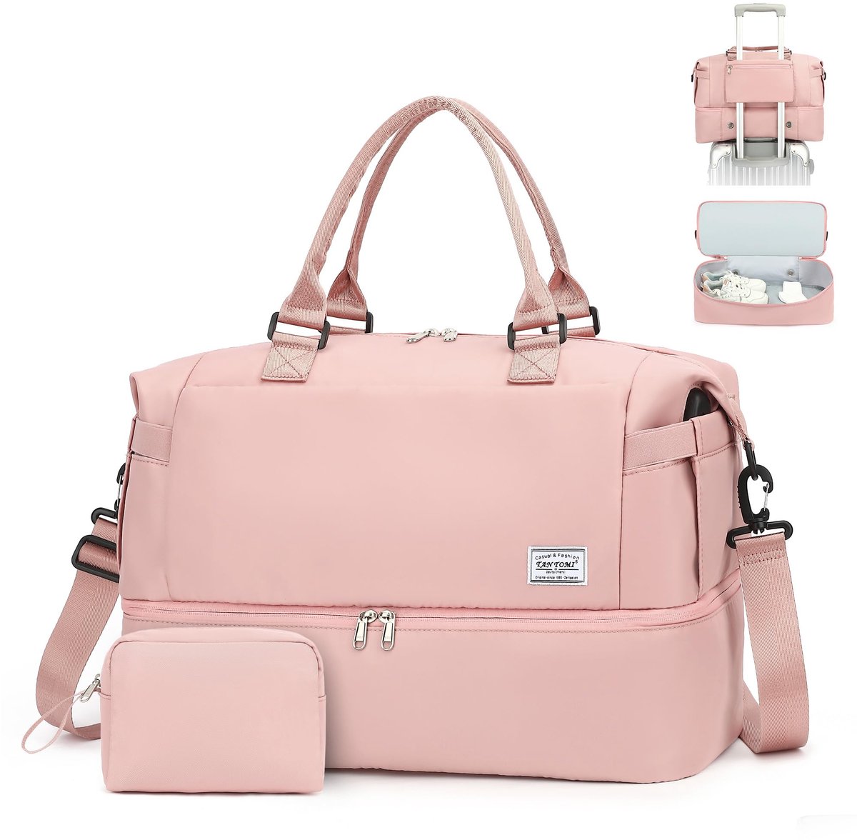 TANTOMI Reistas voor dames - Waterdichte weekendreistas met schoenenvak. Deze oversized weekendtas is perfect als - ShopVlot