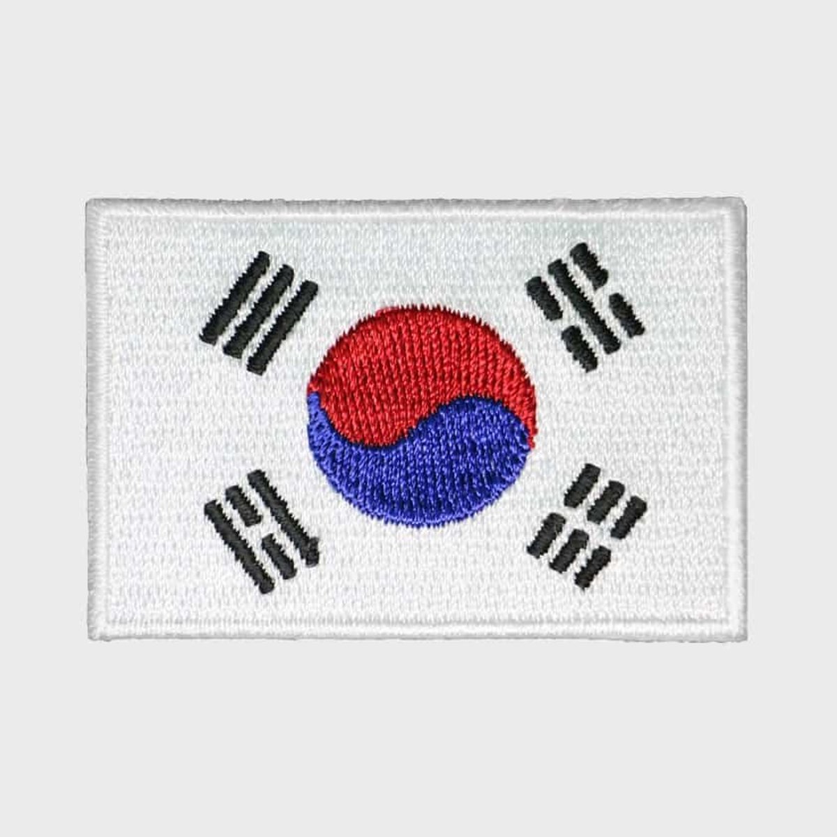 Patchy® – Zuid-Koreaanse Vlag Strijk Embleem Patch 6.5 x 4 cm