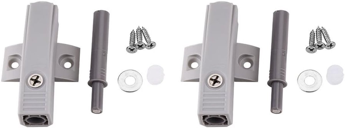 Cabinet Door Damper Buffers Grey, Push to Open System, Soft Close, for Bathroom Kitchen Cabinet Drawer Cabinet, Made - ShopVlot