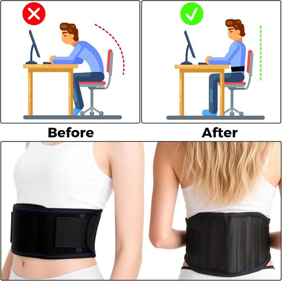 Zelfverwarmende Rugsteun met Magnetische Therapie, Ondersteuning voor Rugpijn, Heupband voor Comfort en Warmte, Geschikt voor Mannen en Vrouwen, XL — afbeelding 3
