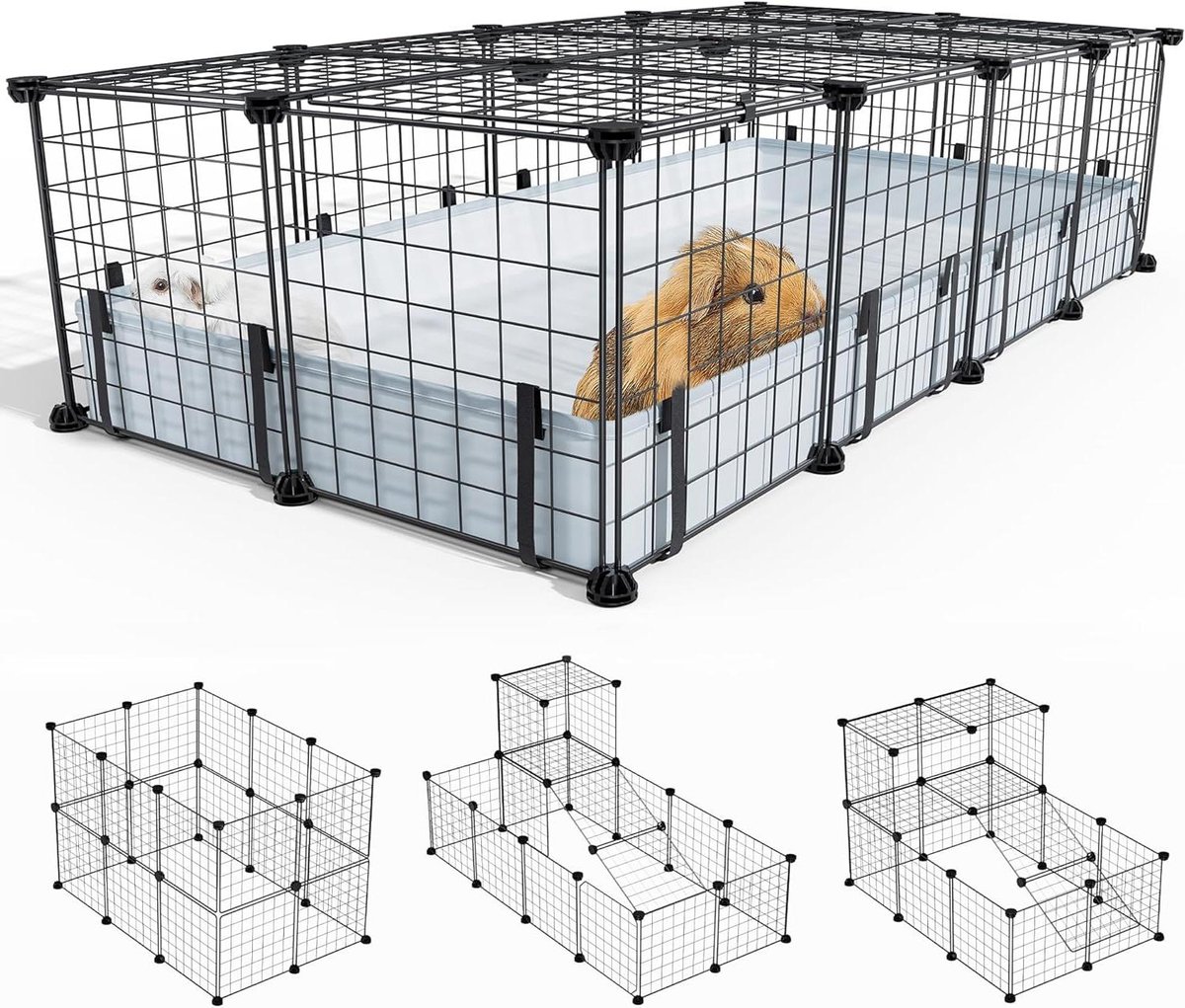 Kleine Dieren Verblijf - Huisdieren Box - Veilig Huisdieren Houden - Aanpasbaar Ontwerp - 120 x 60 x 30 cm