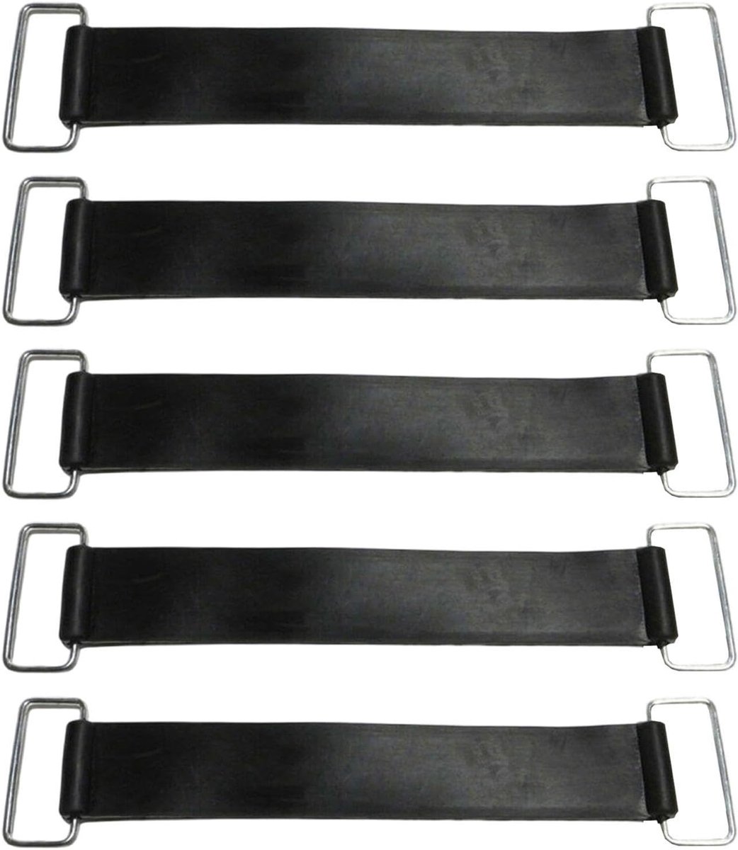 Set van 5 Elastische Accu Bevestigingsbanden voor Motorfietsen - Motoraccessoires voor Accubescherming en Veiligheid