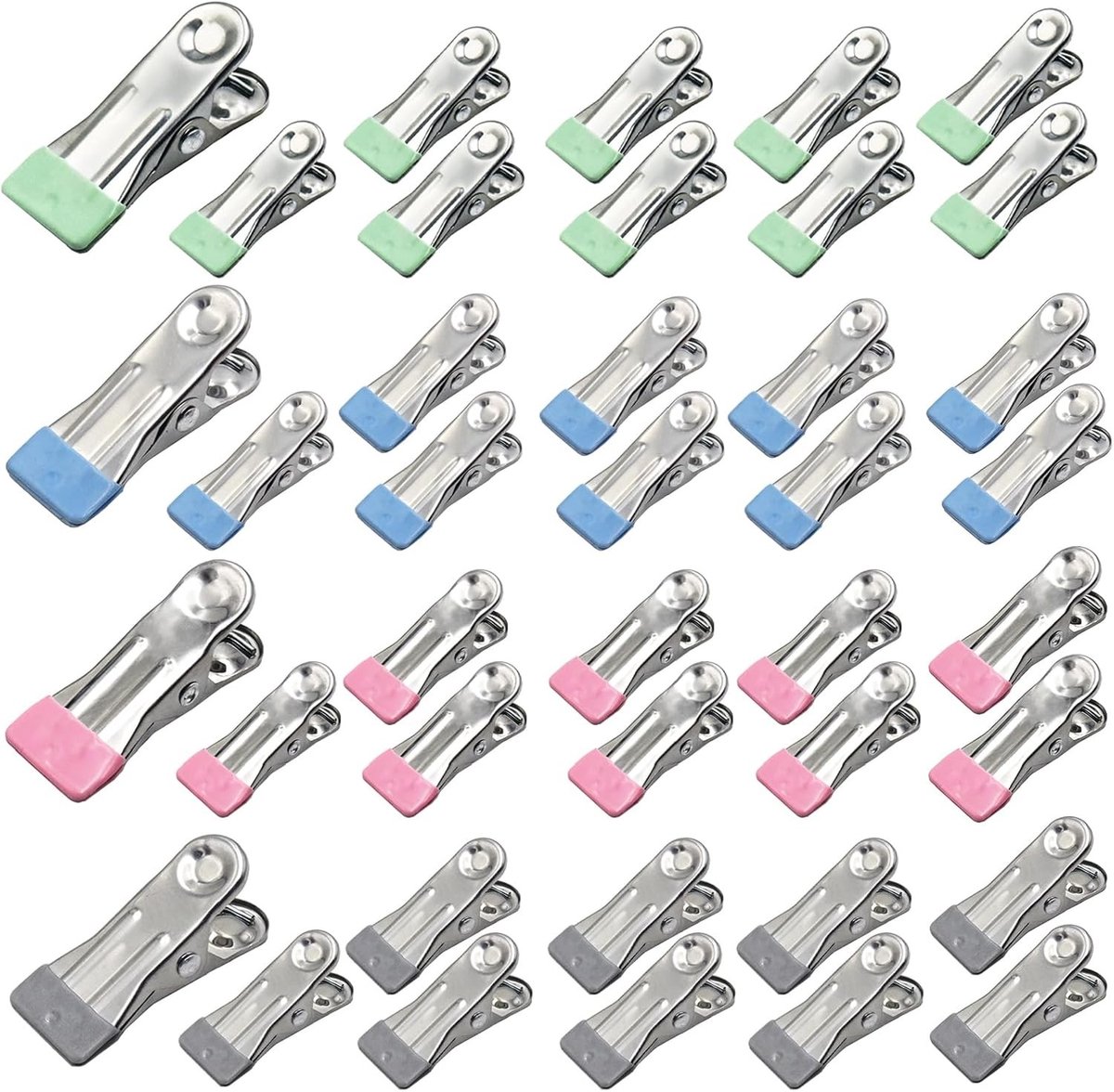 Multifunctionele RVS Wasknijpers - Set van 40 Stuks, Duurzaam en Roestvrij voor Thuisgebruik