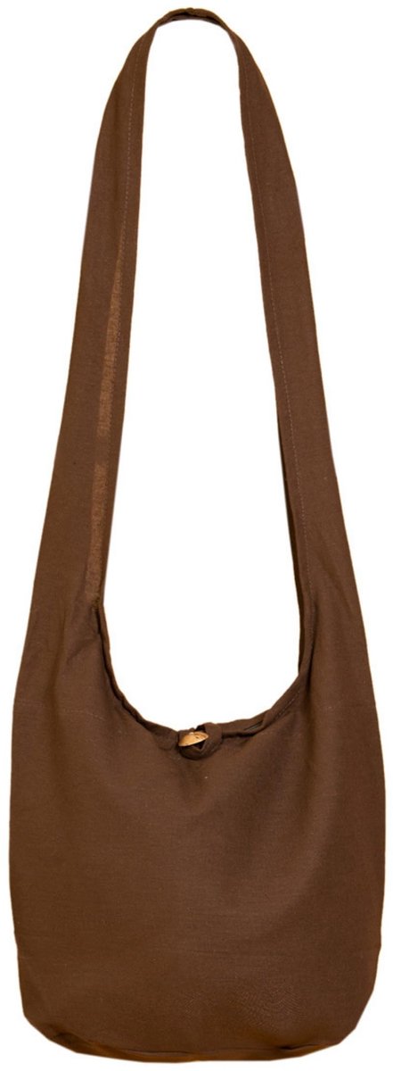 Schoudertas grote maat - lichte katoenen crossbodytas - ritssluiting en binnenvak - duurzame uniseks tas - ShopVlot