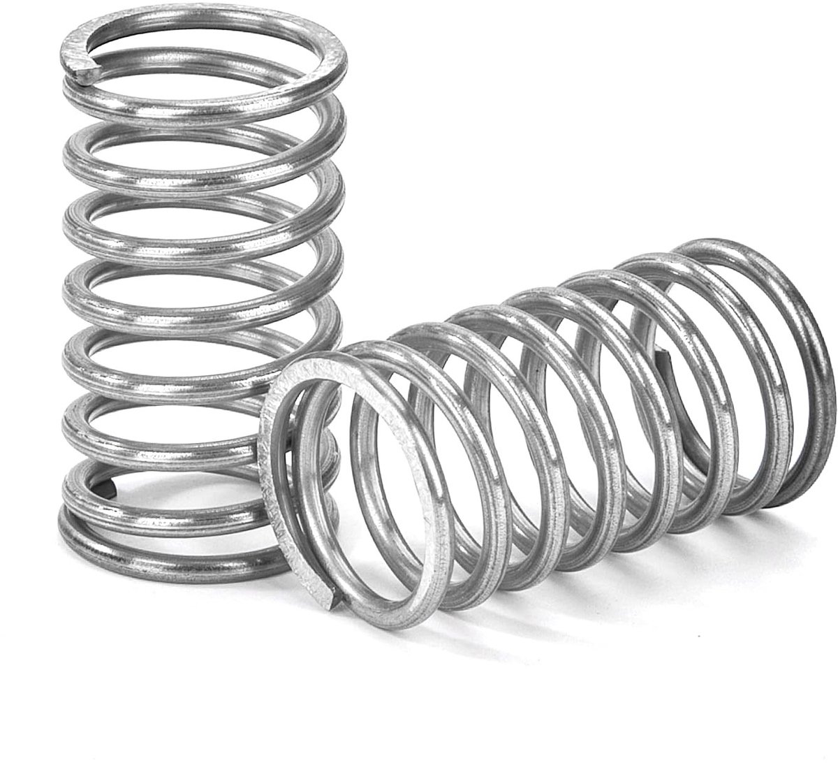 Veercompressie 35 mm RVS veer met 2 mm draaddiameter en 20 mm buitendiameter - 5.6 kg veerkracht, 4 stuks
