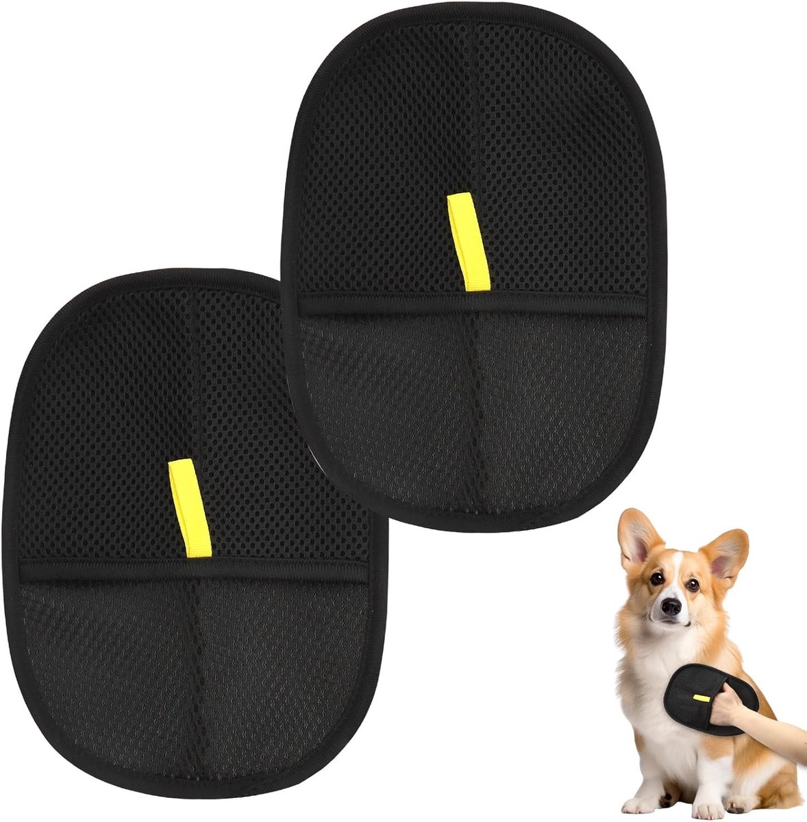 Dubbelzijdige Verzorgingshandschoenen voor Huisdieren, Antistatische Massagehandschoenen voor Katten en Honden, Herbruikbare Verwijderaar van Dierlijke Vacht voor Efficiënte Verzorging en Ontspanning