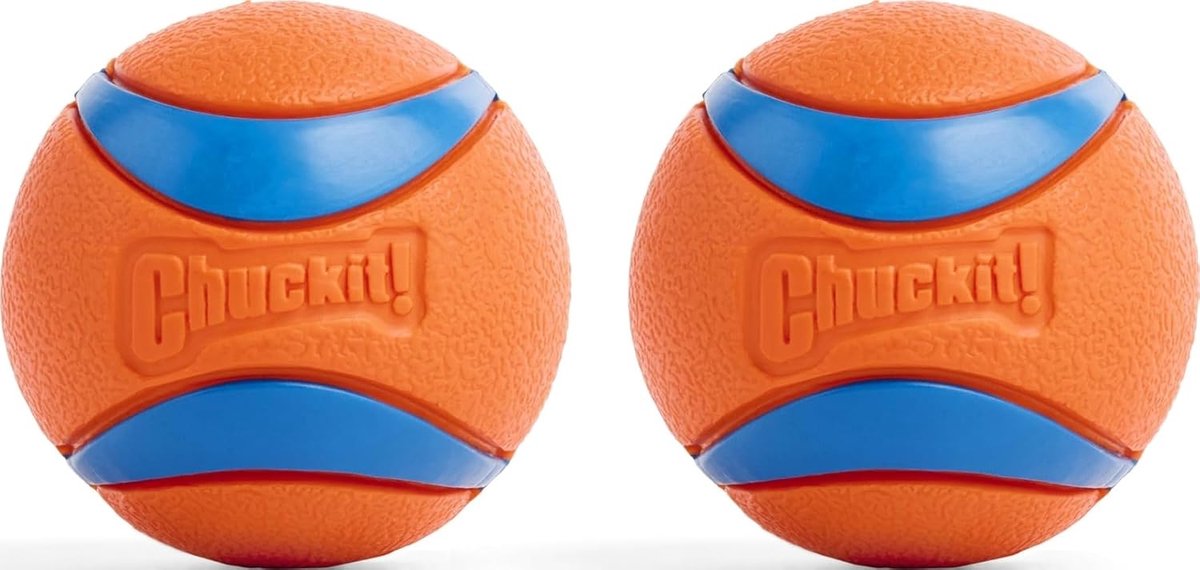 Chuckit! Ultra Ball Medium – 2 Stuks – Stevige Stuiterballen voor Honden – Drijvende Apporteerballen voor Spelen & Trainen