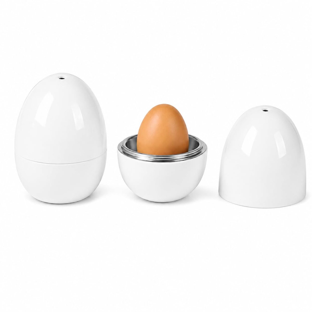 Eierwarmer magnetron - compact ontwerp - ideaal voor thuis en kantoor - perfect gekookte eieren - ShopVlot