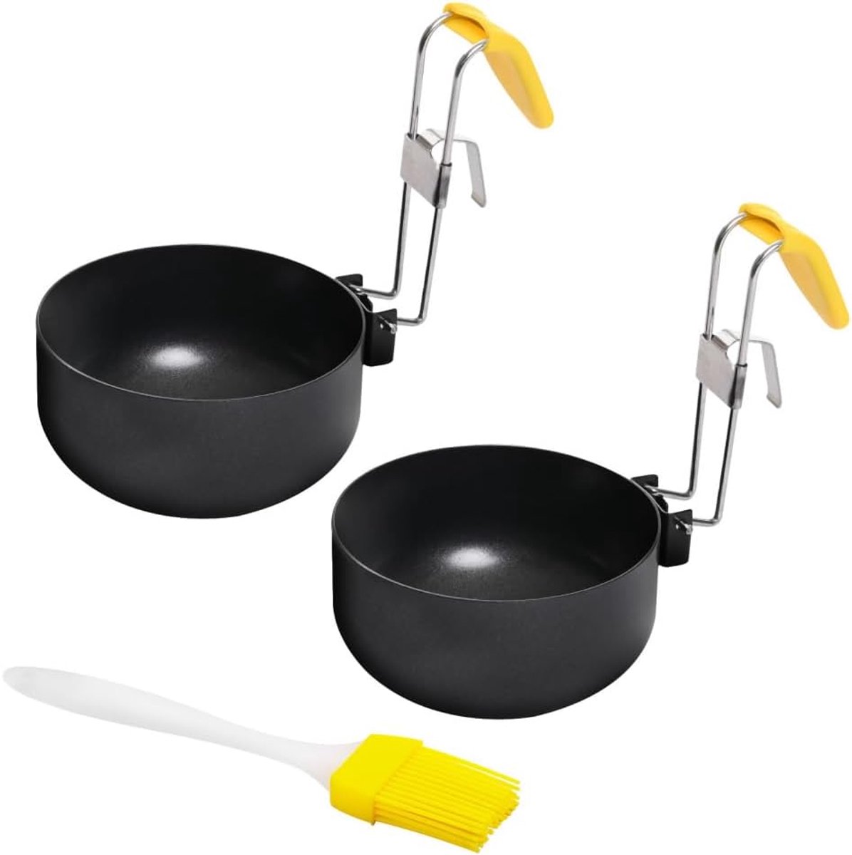 Eierkoker opvouwbaar - non-stick met olie borstel - gekookte eieren voor keuken - ShopVlot