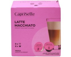 Koffiecapsules compatibel met NESCAFÉ® Dolce Gusto® Caprisette Latte Macchiato, 8+8 st.